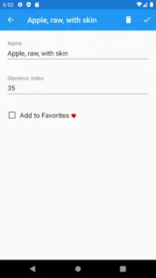 Glycemic Index android App screenshot 1